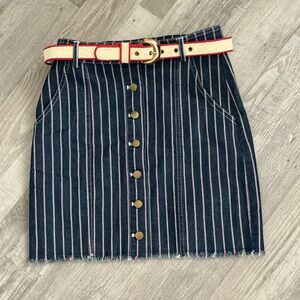 Sugar+Lips Stripe Denim Skirt 🌻